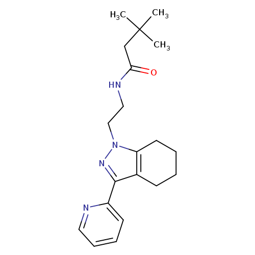 3,3-dimethyl-N-{2-[3-(pyridin-2-yl)-4,5,6,7-tetrahydro-1H-indazol-1-yl]ethyl}butanamide