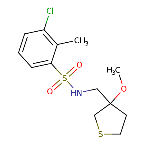3-chloro-N-[(3-methoxythiolan-3-yl)methyl]-2-methylbenzene-1-sulfonamide