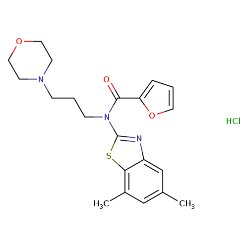 N-(5,7-dimethyl-1,3-benzothiazol-2-yl)-N-[3-(morpholin-4-yl)propyl]furan-2-carboxamide hydrochloride