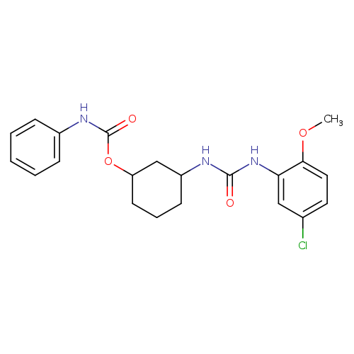 3-{[(5-chloro-2-methoxyphenyl)carbamoyl]amino}cyclohexyl N-phenylcarbamate