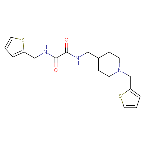 N-[(thiophen-2-yl)methyl]-N'-({1-[(thiophen-2-yl)methyl]piperidin-4-yl}methyl)ethanediamide