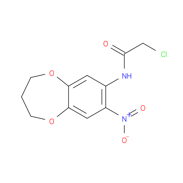 2-chloro-N-(8-nitro-3,4-dihydro-2H-1,5-benzodioxepin-7-yl)acetamide
