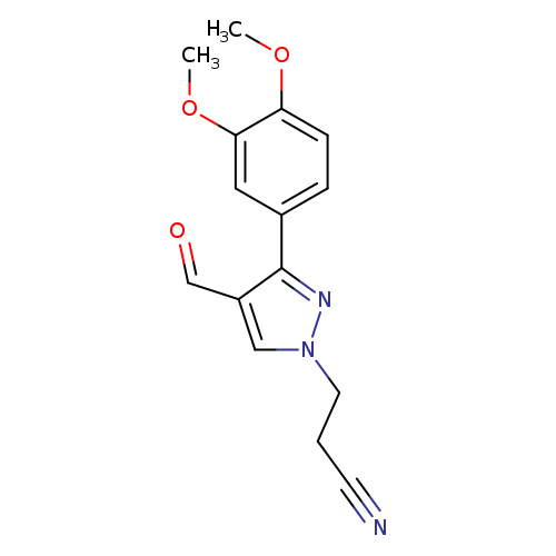 3-[3-(3,4-dimethoxyphenyl)-4-formyl-1H-pyrazol-1-yl]propanenitrile