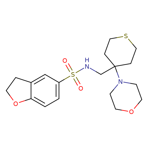 N-{[4-(morpholin-4-yl)thian-4-yl]methyl}-2,3-dihydro-1-benzofuran-5-sulfonamide