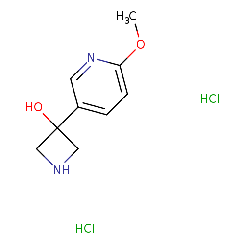 3-(6-methoxypyridin-3-yl)azetidin-3-ol dihydrochloride