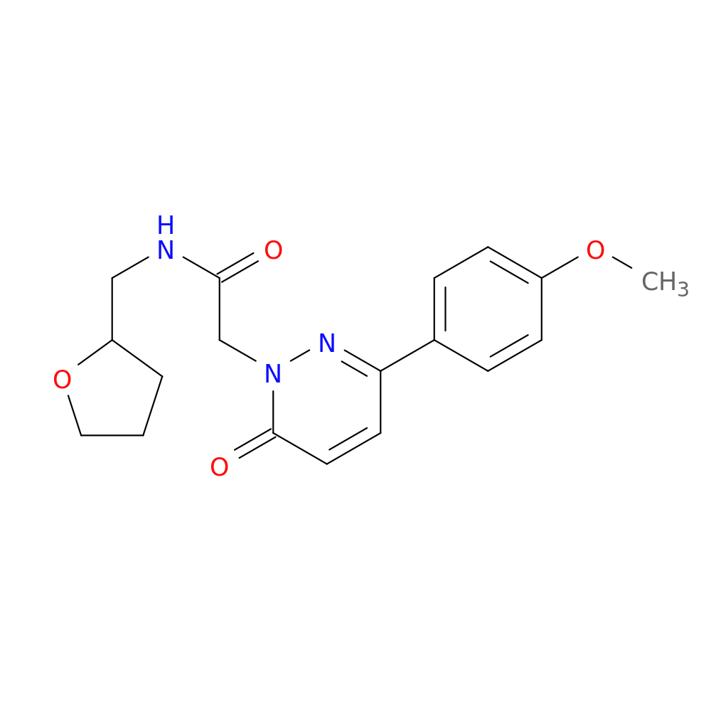 2-[3-(4-methoxyphenyl)-6-oxo-1,6-dihydropyridazin-1-yl]-N-[(oxolan-2-yl)methyl]acetamide