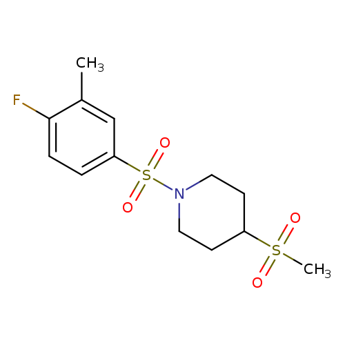 1-(4-fluoro-3-methylbenzenesulfonyl)-4-methanesulfonylpiperidine