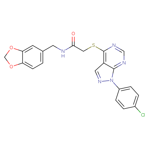 N-[(2H-1,3-benzodioxol-5-yl)methyl]-2-{[1-(4-chlorophenyl)-1H-pyrazolo[3,4-d]pyrimidin-4-yl]sulfanyl}acetamide