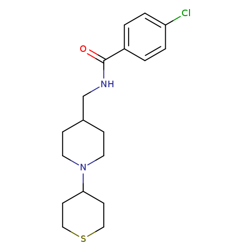 4-chloro-N-{[1-(thian-4-yl)piperidin-4-yl]methyl}benzamide
