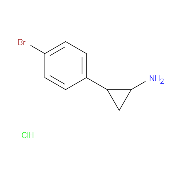 Cyclopropanamine, 2-(4-bromophenyl)-, hydrochloride (1:1)