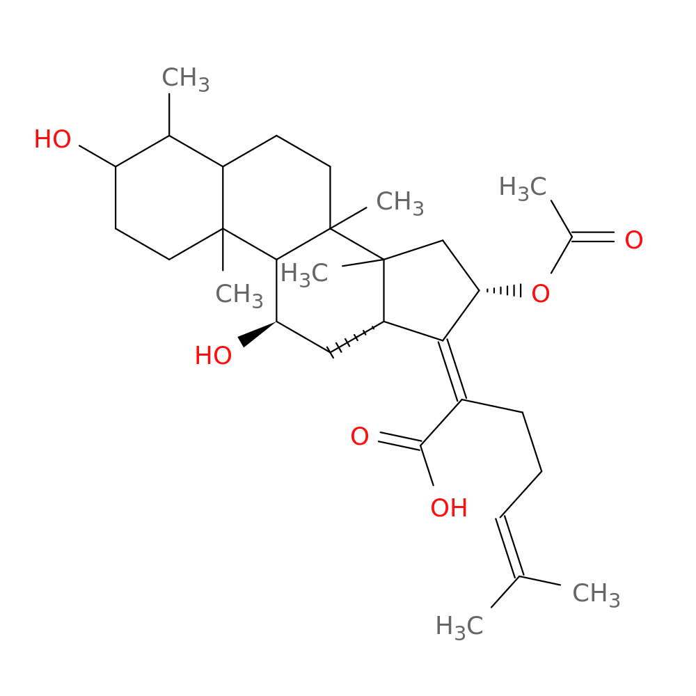 (3α,4α,8α,9β,11α,13α,14β,16β,17Z)-16-(Acetyloxy)-3,11-dihydroxy-29-nordammara-17(20),24-dien-21-oic acid