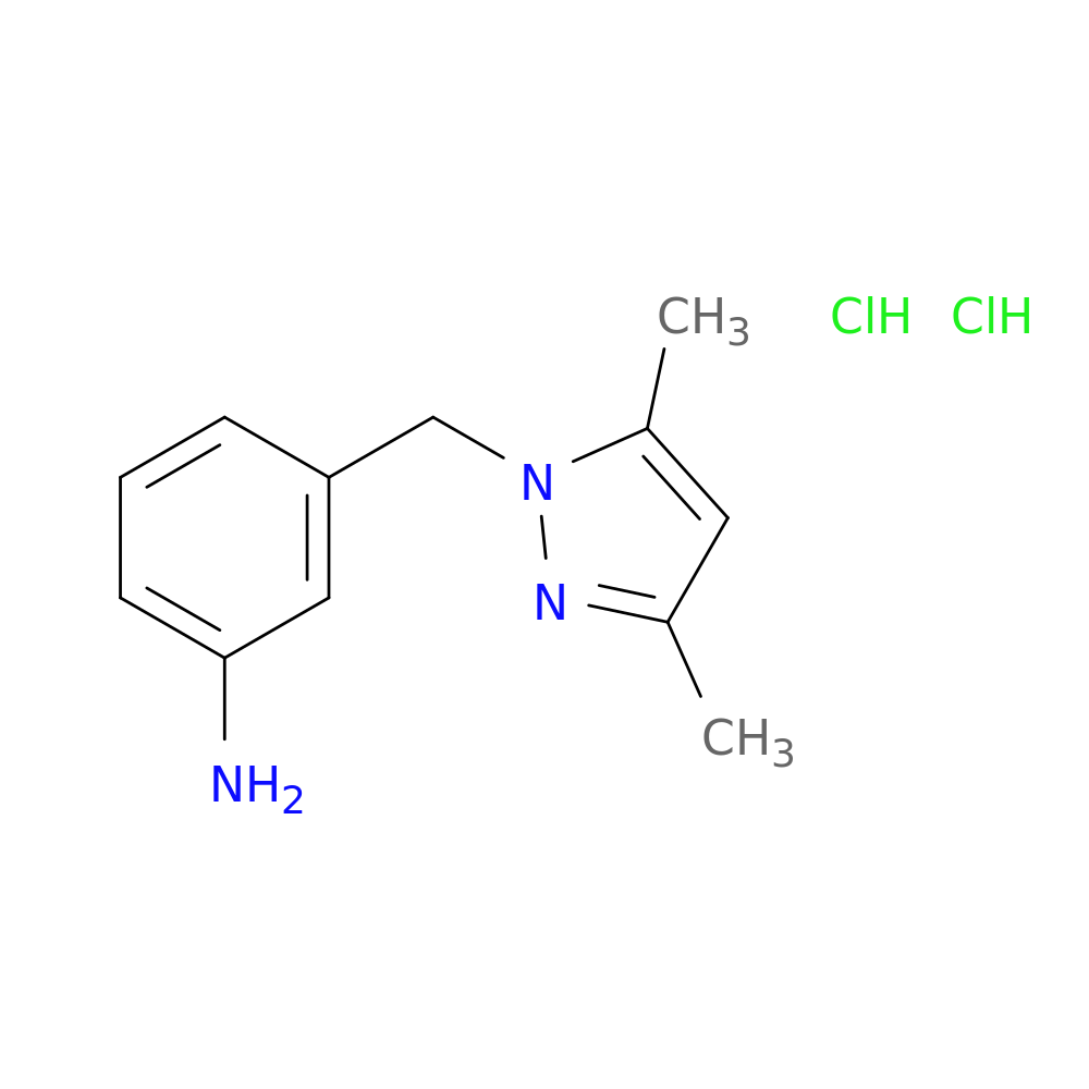 3-[(3,5-dimethyl-1H-pyrazol-1-yl)methyl]aniline dihydrochloride
