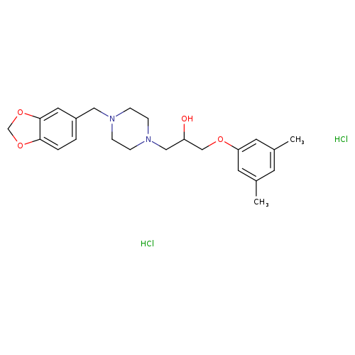 1-{4-[(2H-1,3-benzodioxol-5-yl)methyl]piperazin-1-yl}-3-(3,5-dimethylphenoxy)propan-2-ol dihydrochloride
