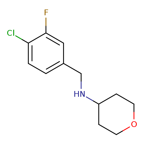 N-[(4-Chloro-3-fluorophenyl)methyl]oxan-4-amine
