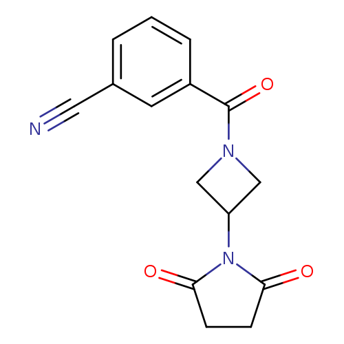 3-[3-(2,5-dioxopyrrolidin-1-yl)azetidine-1-carbonyl]benzonitrile
