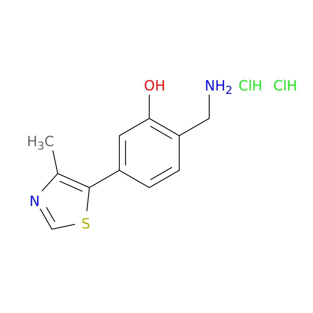2-(aminomethyl)-5-(4-methyl-1,3-thiazol-5-yl)phenol dihydrochloride