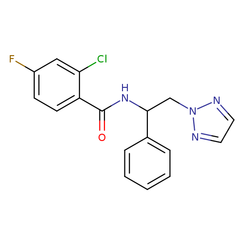2-chloro-4-fluoro-N-[1-phenyl-2-(2H-1,2,3-triazol-2-yl)ethyl]benzamide