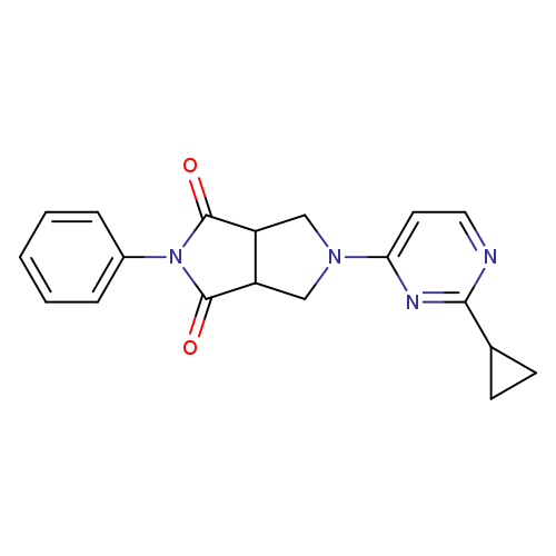 5-(2-cyclopropylpyrimidin-4-yl)-2-phenyl-octahydropyrrolo[3,4-c]pyrrole-1,3-dione
