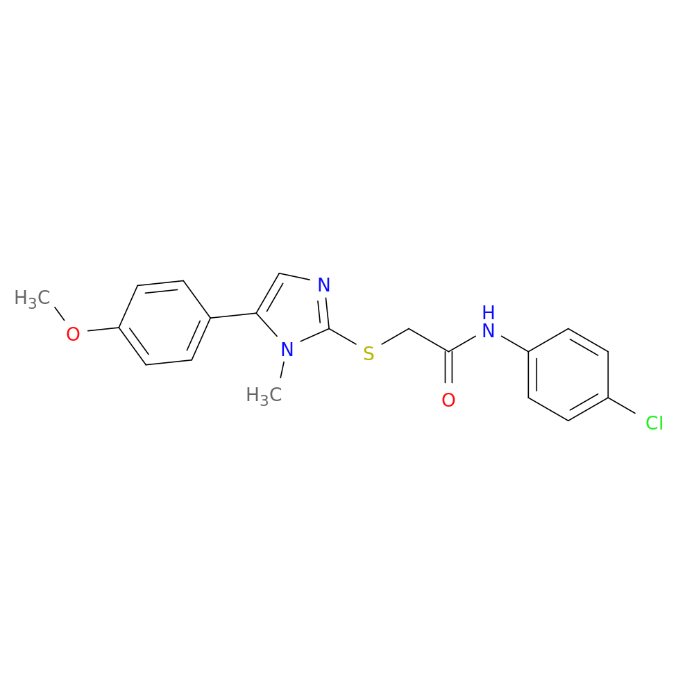 N-(4-chlorophenyl)-2-{[5-(4-methoxyphenyl)-1-methyl-1H-imidazol-2-yl]sulfanyl}acetamide