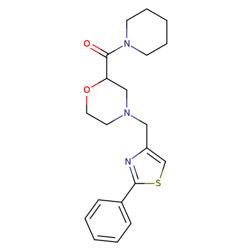 4-[(2-phenyl-1,3-thiazol-4-yl)methyl]-2-(piperidine-1-carbonyl)morpholine