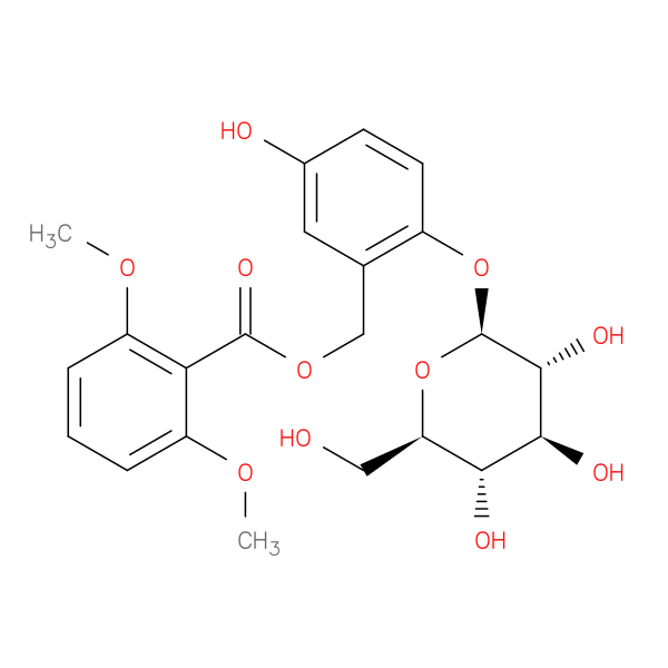 5-Hydroxy-2-(((2S,3R,4S,5S,6R)-3,4,5-trihydroxy-6-(hydroxymethyl)tetrahydro-2H-pyran-2-yl)oxy)benzyl 2,6-dimethoxybenzoate