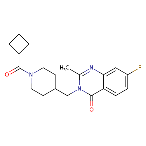 3-[(1-cyclobutanecarbonylpiperidin-4-yl)methyl]-7-fluoro-2-methyl-3,4-dihydroquinazolin-4-one