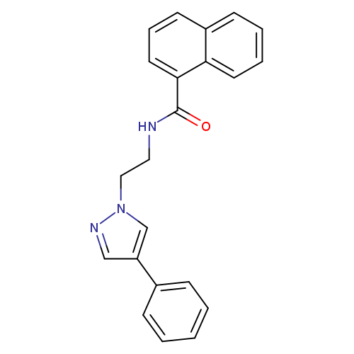 N-[2-(4-phenyl-1H-pyrazol-1-yl)ethyl]naphthalene-1-carboxamide