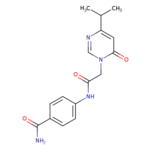 4-{2-[6-oxo-4-(propan-2-yl)-1,6-dihydropyrimidin-1-yl]acetamido}benzamide