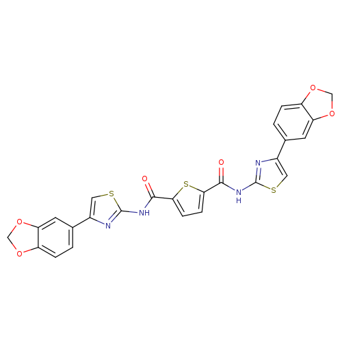 N2,N5-bis[4-(2H-1,3-benzodioxol-5-yl)-1,3-thiazol-2-yl]thiophene-2,5-dicarboxamide