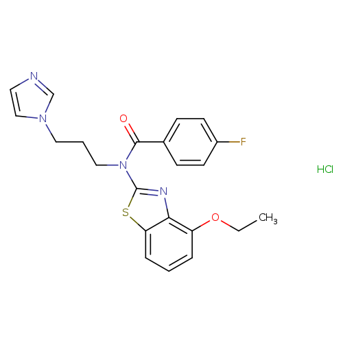 N-(4-ethoxy-1,3-benzothiazol-2-yl)-4-fluoro-N-[3-(1H-imidazol-1-yl)propyl]benzamide hydrochloride