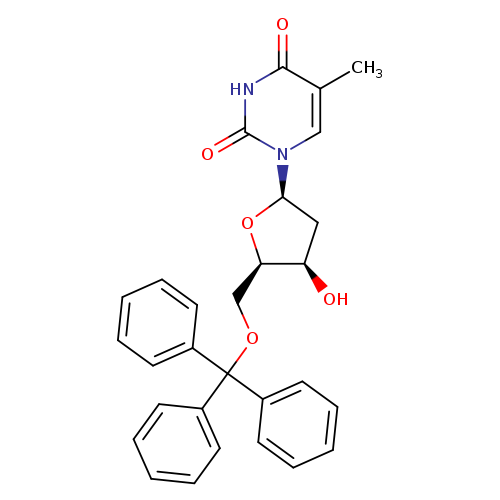 5'-O-TRITYL-2'-DEOXY-BETA-D-LYXOFURANOSYLTHYMINE