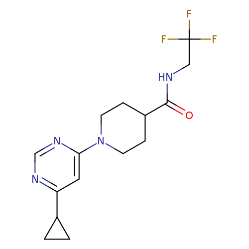 1-(6-cyclopropylpyrimidin-4-yl)-N-(2,2,2-trifluoroethyl)piperidine-4-carboxamide