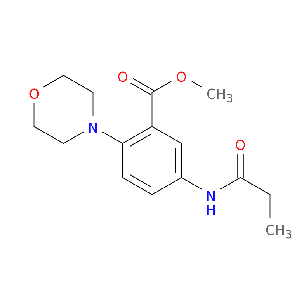 methyl 2-(4-morpholinyl)-5-(propionylamino)benzoate