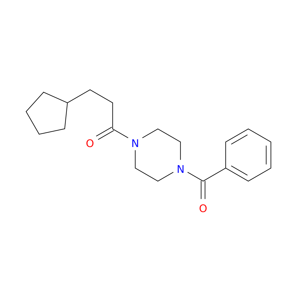 1-benzoyl-4-(3-cyclopentylpropanoyl)piperazine