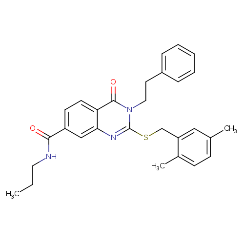 2-{[(2,5-dimethylphenyl)methyl]sulfanyl}-4-oxo-3-(2-phenylethyl)-N-propyl-3,4-dihydroquinazoline-7-carboxamide