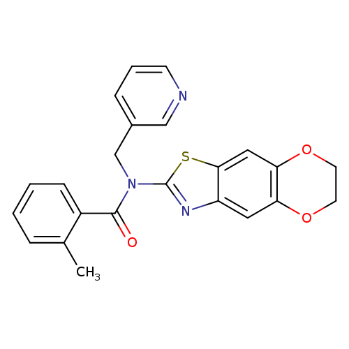 N-{10,13-dioxa-4-thia-6-azatricyclo[7.4.0.0^{3,7}]trideca-1,3(7),5,8-tetraen-5-yl}-2-methyl-N-[(pyridin-3-yl)methyl]benzamide