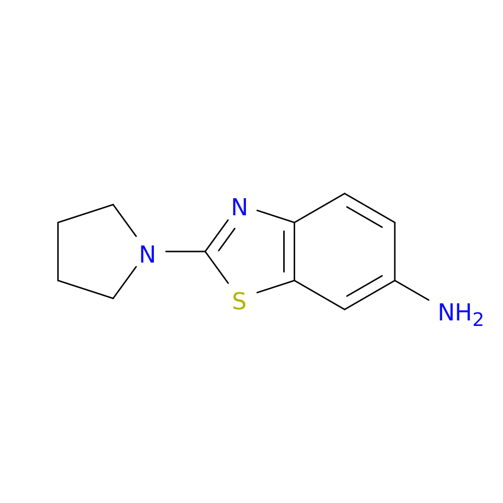 2-(pyrrolidin-1-yl)-1,3-benzothiazol-6-amine