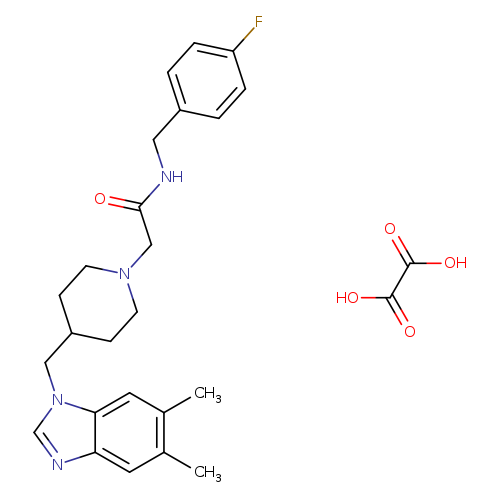 2-{4-[(5,6-dimethyl-1H-1,3-benzodiazol-1-yl)methyl]piperidin-1-yl}-N-[(4-fluorophenyl)methyl]acetamide; oxalic acid