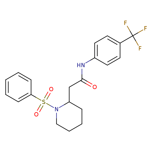 2-[1-(benzenesulfonyl)piperidin-2-yl]-N-[4-(trifluoromethyl)phenyl]acetamide