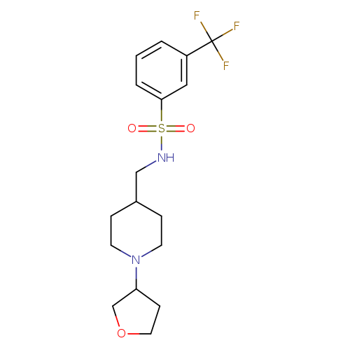 N-{[1-(oxolan-3-yl)piperidin-4-yl]methyl}-3-(trifluoromethyl)benzene-1-sulfonamide
