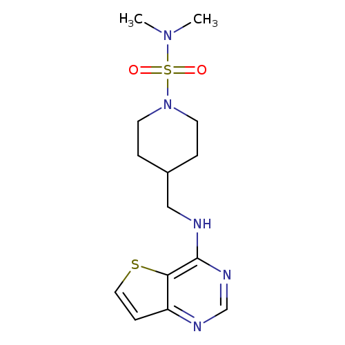 N,N-dimethyl-4-[({thieno[3,2-d]pyrimidin-4-yl}amino)methyl]piperidine-1-sulfonamide