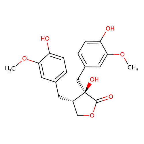 2(3H)-Furanone, dihydro-3-hydroxy-3,4-bis[(4-hydroxy-3-methoxyphenyl)methyl]-, (3R,4S)-