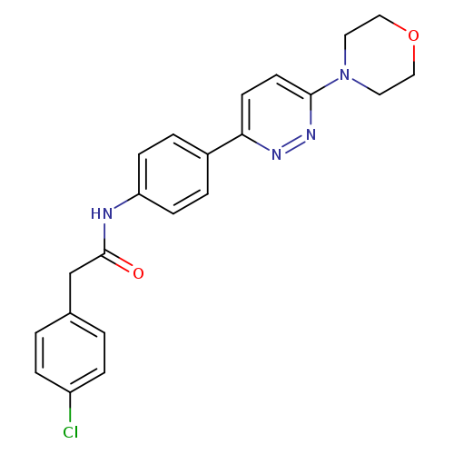 2-(4-chlorophenyl)-N-{4-[6-(morpholin-4-yl)pyridazin-3-yl]phenyl}acetamide