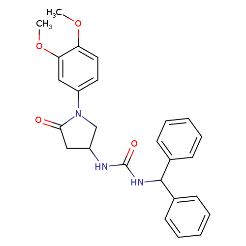 3-[1-(3,4-dimethoxyphenyl)-5-oxopyrrolidin-3-yl]-1-(diphenylmethyl)urea