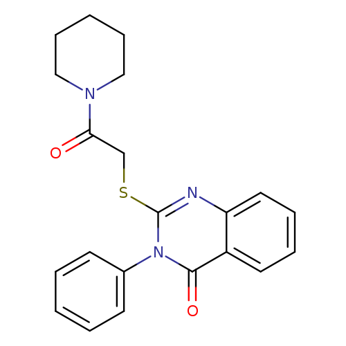 2-([2-Oxo-2-(piperidin-1-yl)ethyl]sulfanyl)-3-phenyl-3,4-dihydroquinazolin-4-one