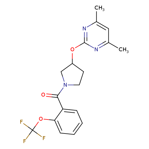4,6-dimethyl-2-({1-[2-(trifluoromethoxy)benzoyl]pyrrolidin-3-yl}oxy)pyrimidine