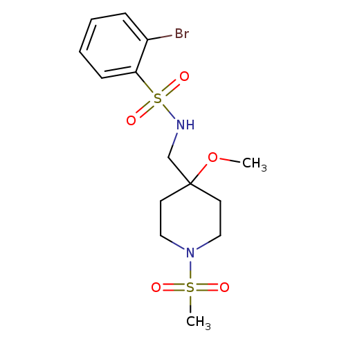 2-bromo-N-[(1-methanesulfonyl-4-methoxypiperidin-4-yl)methyl]benzene-1-sulfonamide