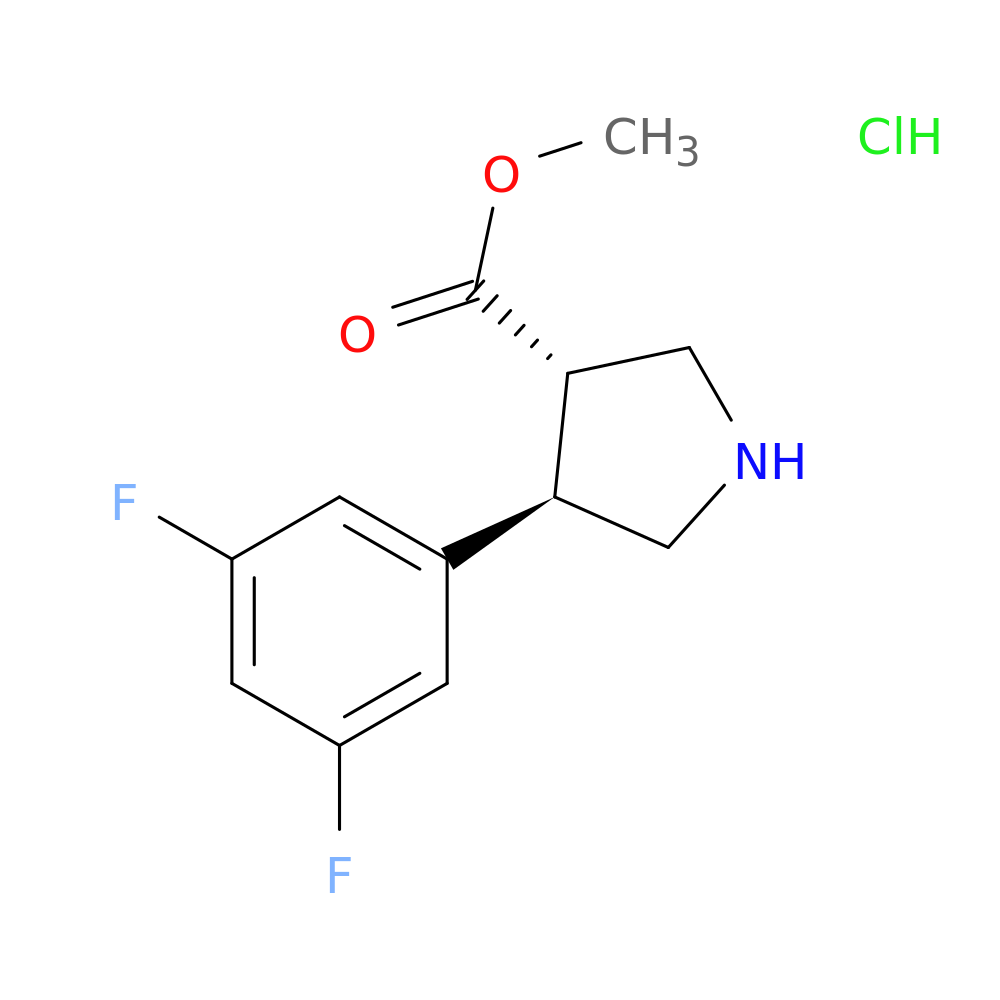rac-methyl (3R,4S)-4-(3,5-difluorophenyl)pyrrolidine-3-carboxylate hydrochloride