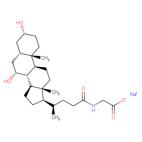 Glycine, N-[(3α,5β,7α)-3,7-dihydroxy-24-oxocholan-24-yl]-, sodium salt (1:1)