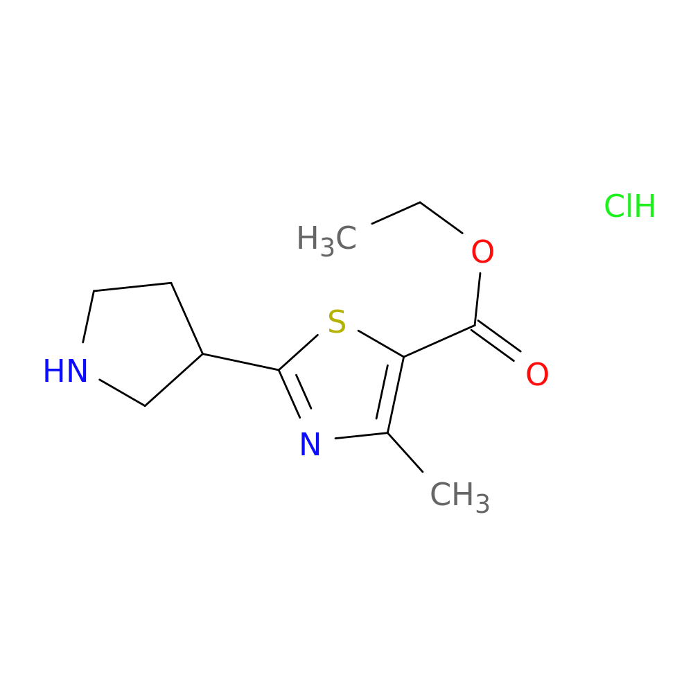 ethyl 4-methyl-2-(pyrrolidin-3-yl)-1,3-thiazole-5-carboxylate hydrochloride